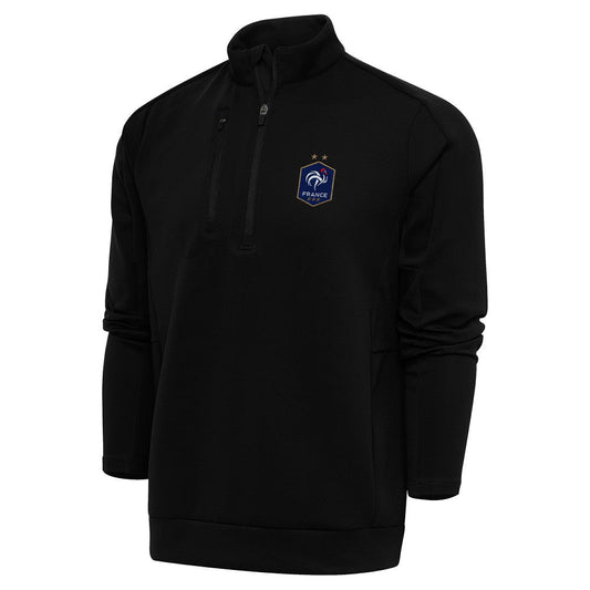 France National Team Antigua Genesis Quarter-Zip Pullover for sale - Black