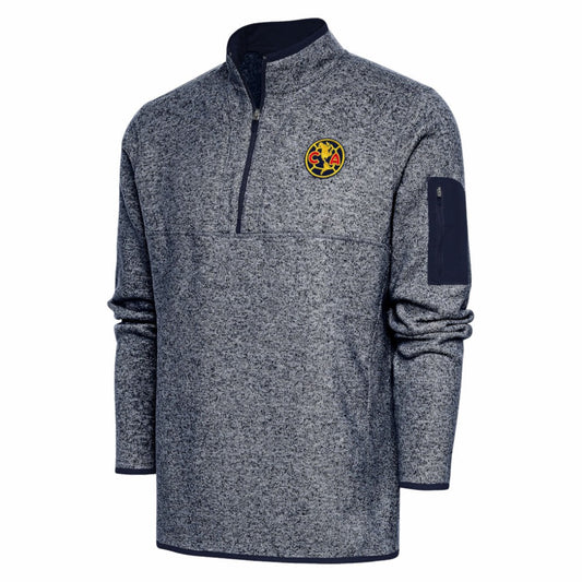 Club America Antigua Elevate Quarter-Zip Pullover Discount - Heather Navy