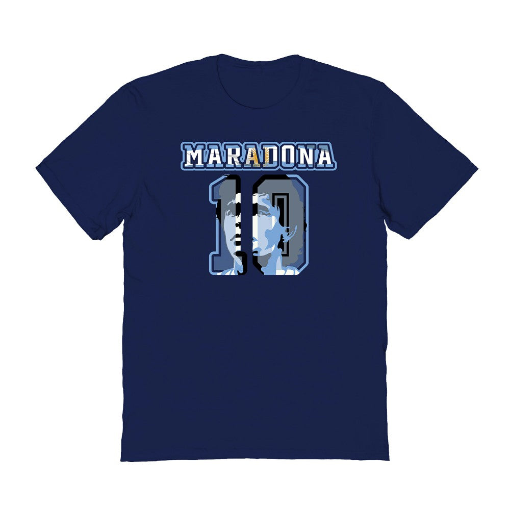 Diego Maradona Argentina National Team Vive La Fete Name & Number T-Shirt for sale - Navy