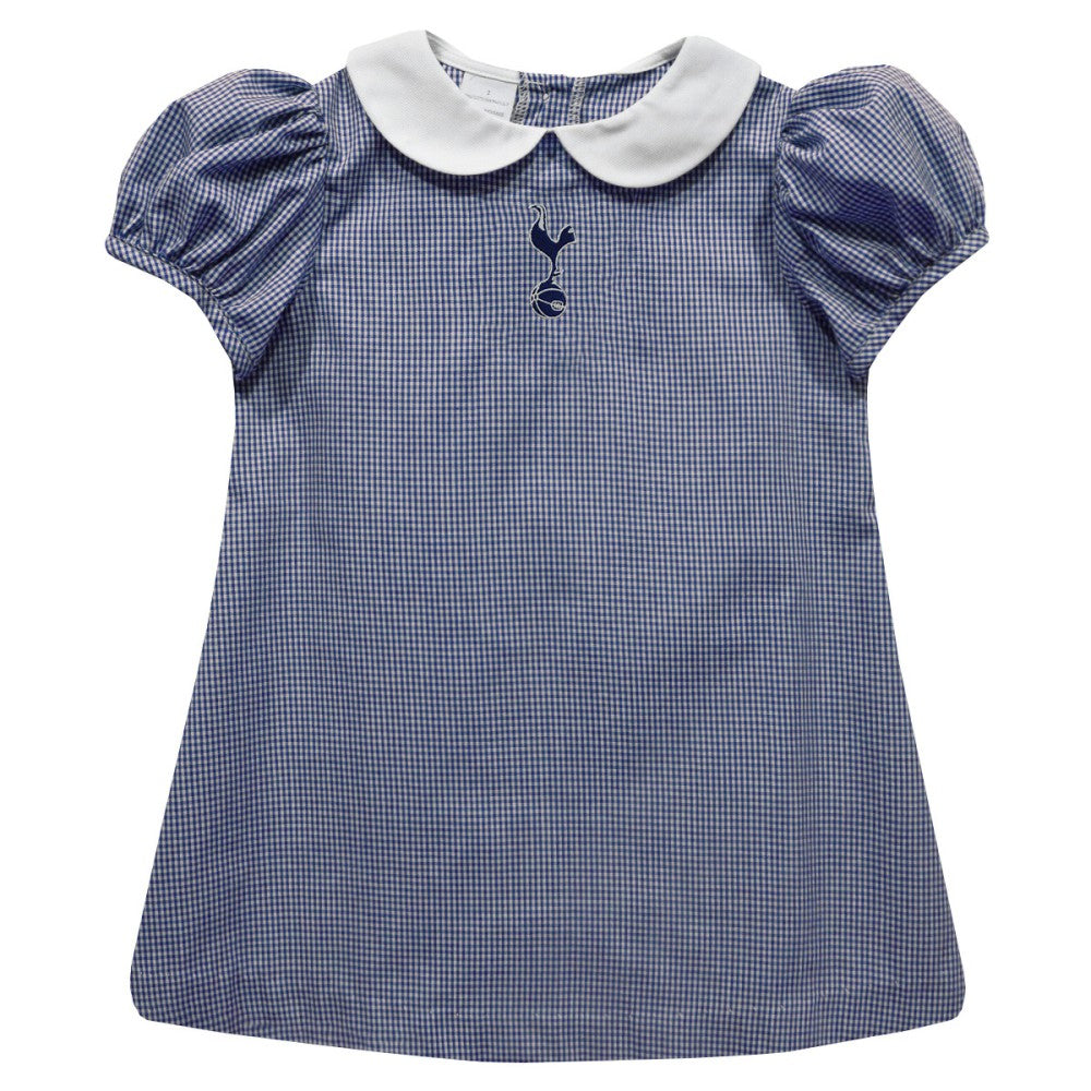 Tottenham Hotspur Vive La Fete Girls Infant Gingham Puffy A-Line Dress Sale - Navy