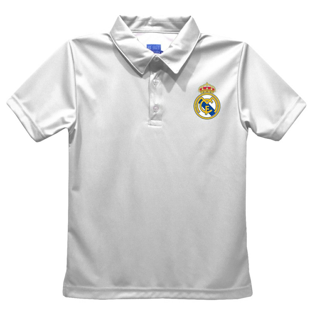 Real Madrid Vive La Fete Youth Solid Polo Discount - White