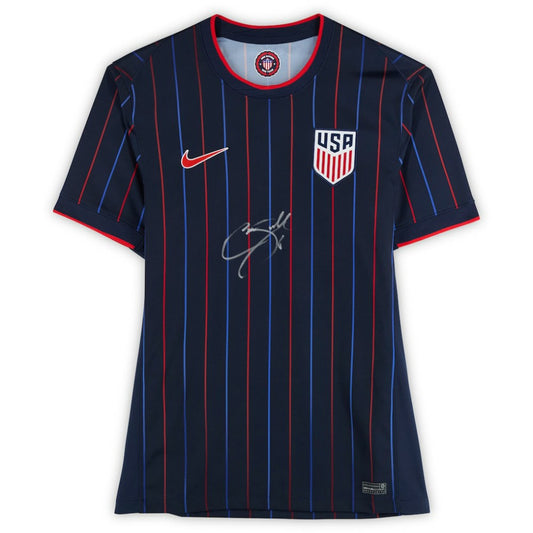 Cavan Sullivan USMNT Autographed 2025 Navy Replica Jersey for sale - Front Signed