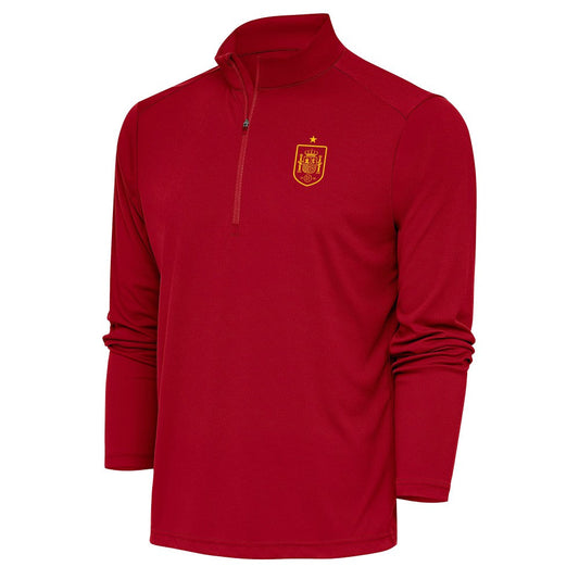 Spain National Team Antigua Statement Quarter-Zip Pullover for sale - Red