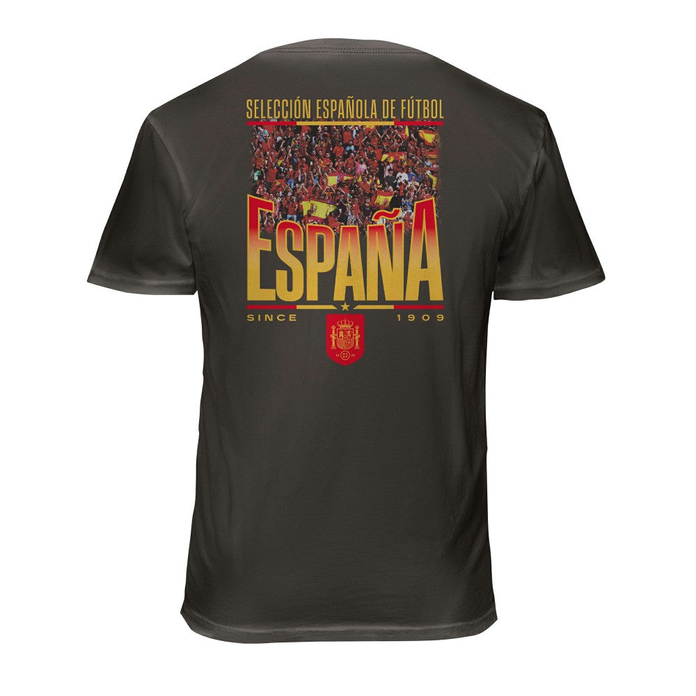 Spain National Team 1863FC Wordmark Cotton T-Shirt for sale - Gray