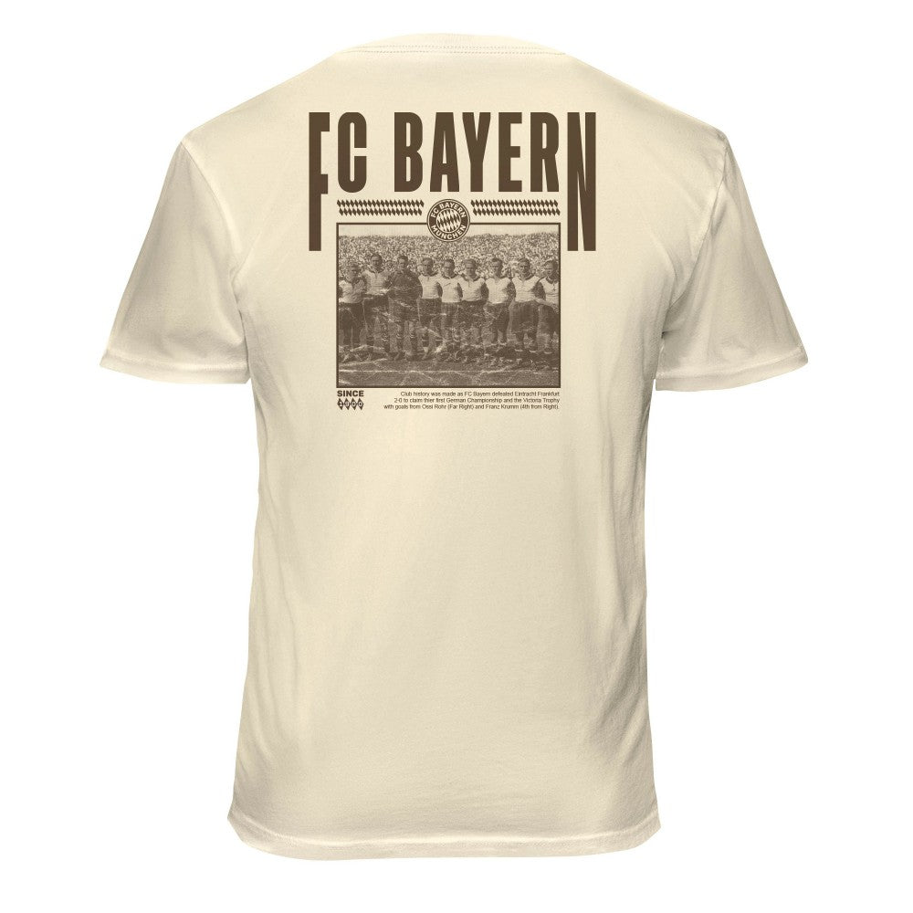 Bayern Munich 1863FC Vintage Soft Wash T-Shirt on sale - Cream