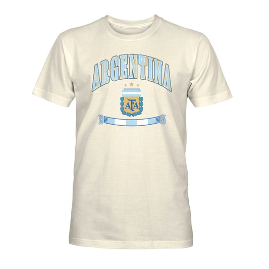 Argentina National Team 1863FC Retro Stripes T-Shirt for sale - Cream