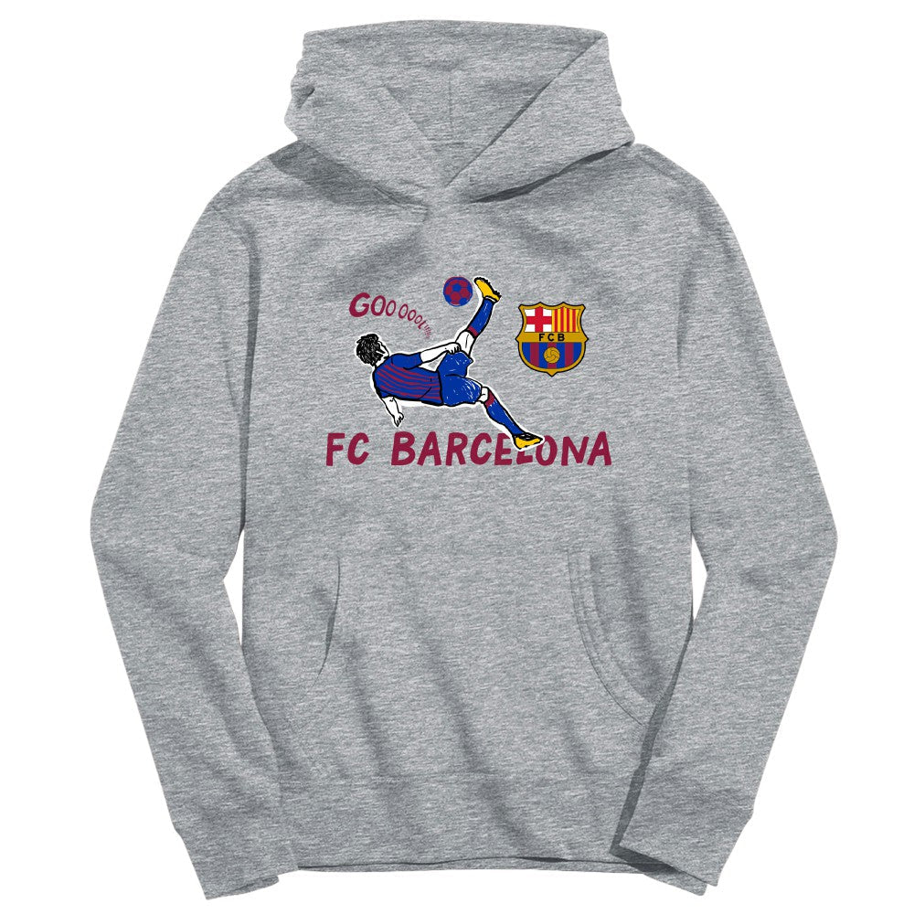 Barcelona Vive La Fete Youth Chilena Style Hoodie on sale - Gray