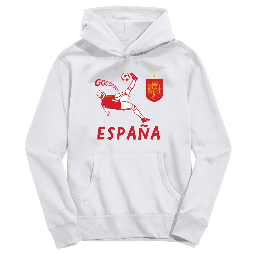 Spain National Team Vive La Fete Toddler Chilena Style Hoodie for sale - White