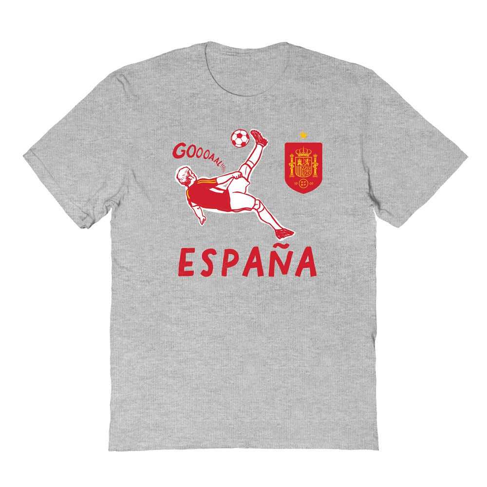 Spain National Team Vive La Fete Youth Chilena Style T-Shirt for sale - Gray