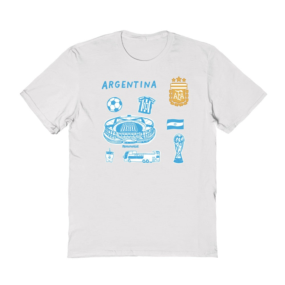 Argentina National Team Vive La Fete Toddler Impressions Icons T-Shirt for sale - White