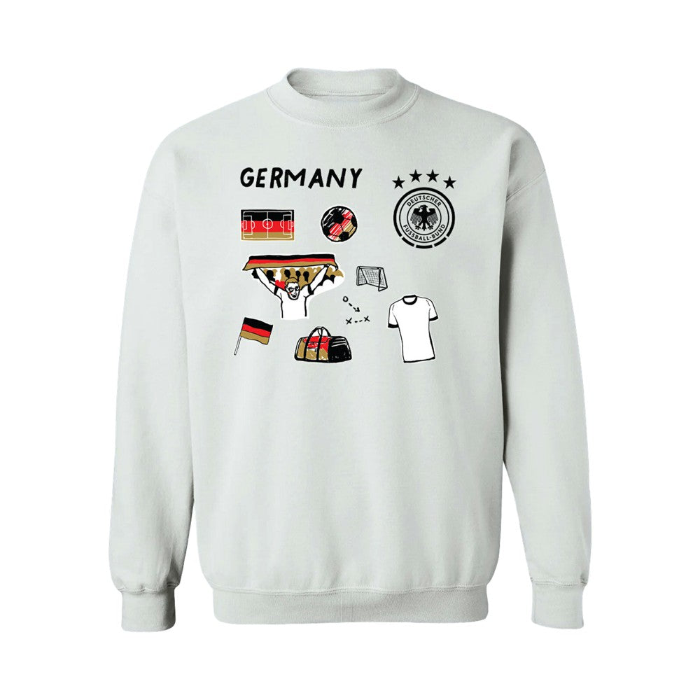 Germany National Team Vive La Fete Women's Impressions Icons Sweatshirt for sale - White