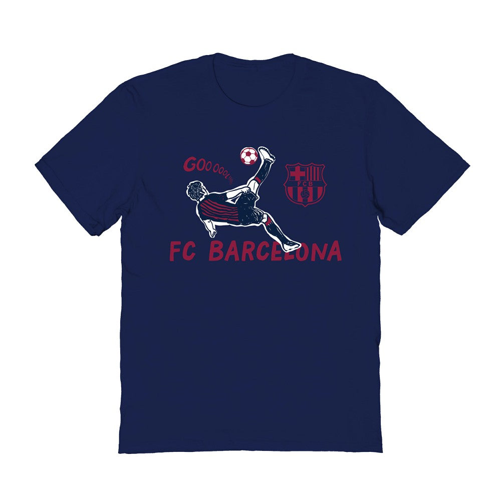 Barcelona Vive La Fete Women's Chilena Style T-Shirt on sale - Navy