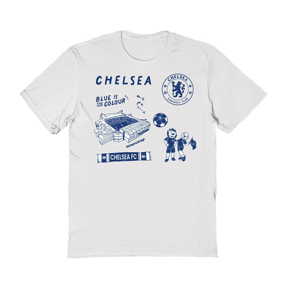 Chelsea Vive La Fete Women's Impressions Icons T-Shirt on sale - White