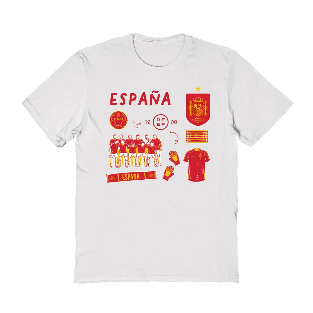 Spain National Team Vive La Fete Women's Impressions Icons T-Shirt for sale - White