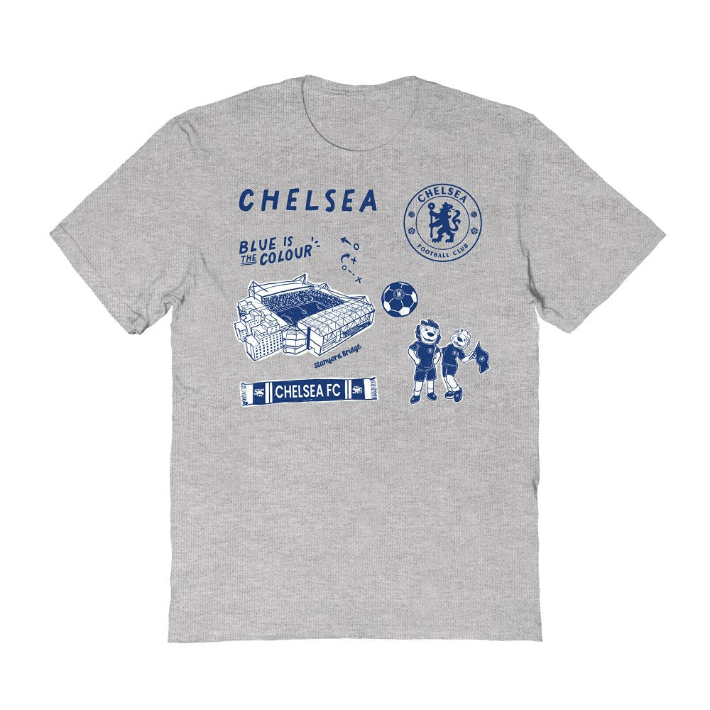 Chelsea Vive La Fete Women's Impressions Icons T-Shirt on sale - Gray