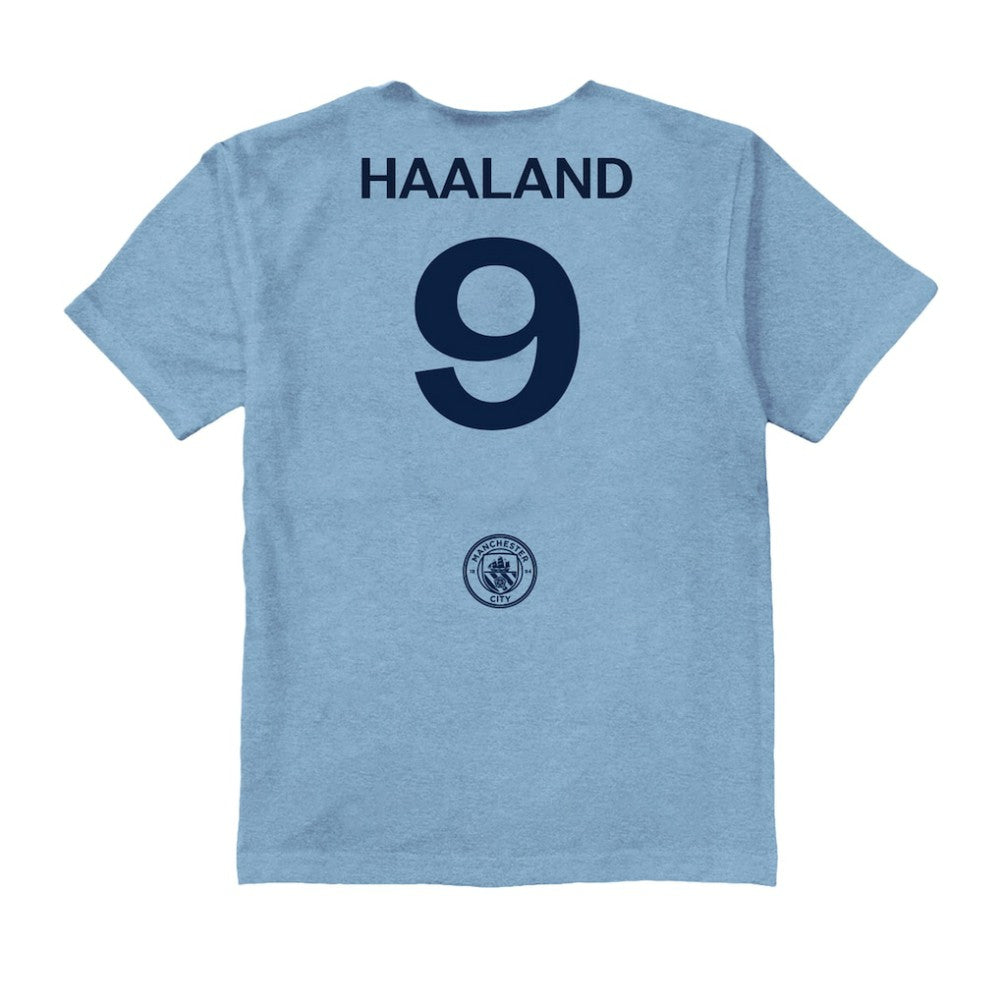 Erling Haaland Manchester City Vive La Fete Toddler Player Name & Number Color Badge T-Shirt Discount - Light Blue
