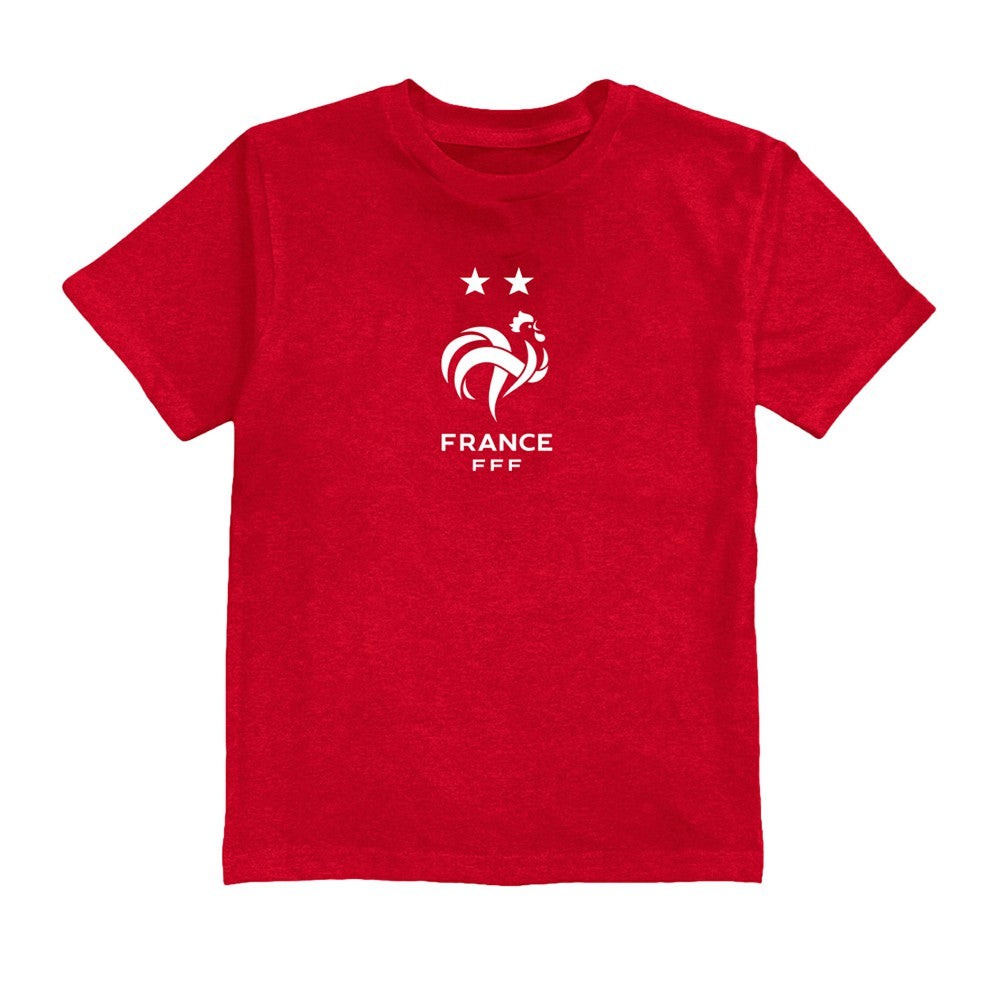 France National Team Vive La Fete Youth Color Badge T-Shirt for sale - Red