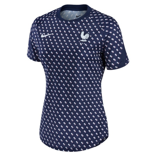 France National Team Women's 2022/23 Pre-Match Home Performance Top for sale - Navy