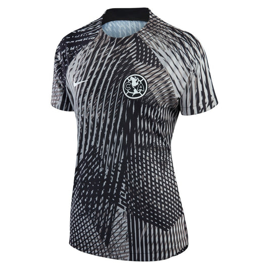 Club America Women's 2022/23 Pre-Match Raglan Performance Top Discount - Black