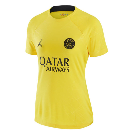 Paris Saint-Germain Jordan Brand Women's 2022/23 Pre-Match Raglan Performance Top on sale - Yellow