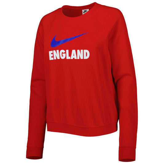 England National Team Women's Lockup Varsity Tri-Blend Raglan Pullover Sweatshirt for sale - Red