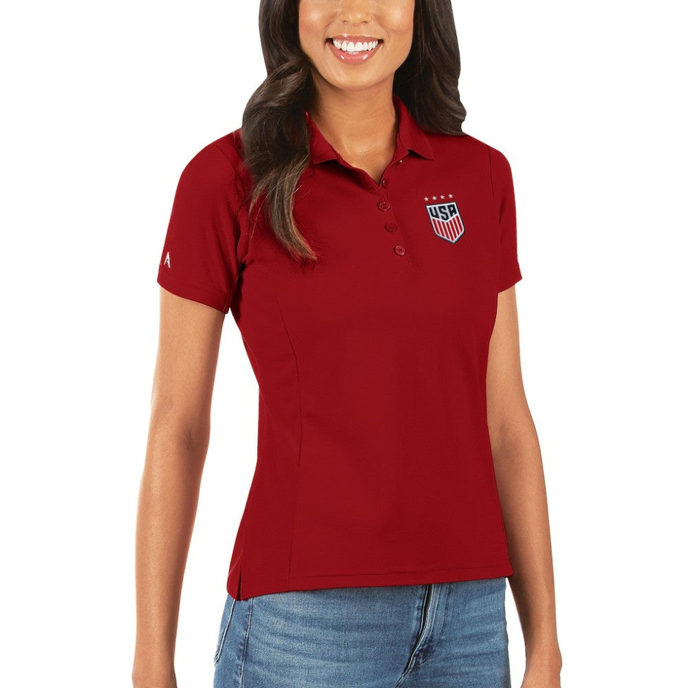 USWNT Antigua Women's Legacy Pique Polo on sale - Red