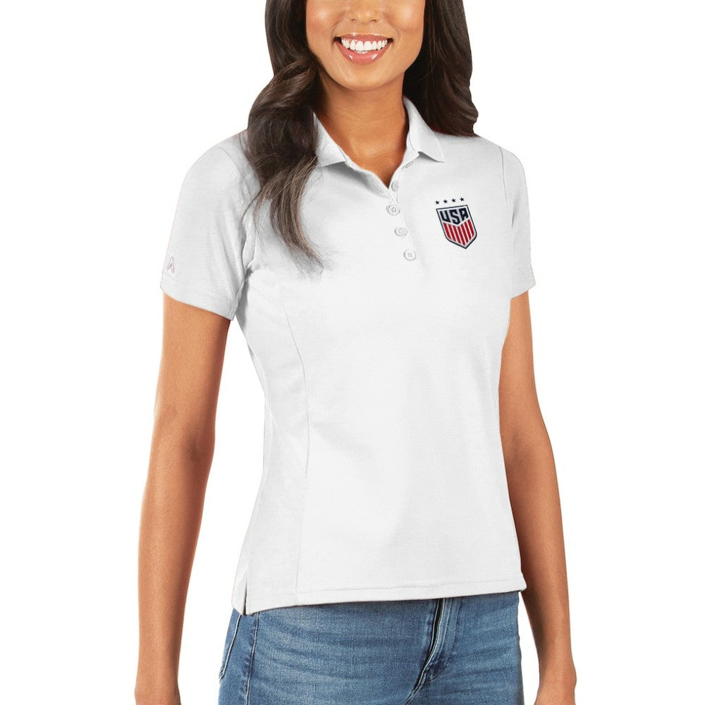 USWNT Antigua Women's Legacy Pique Polo on sale - White