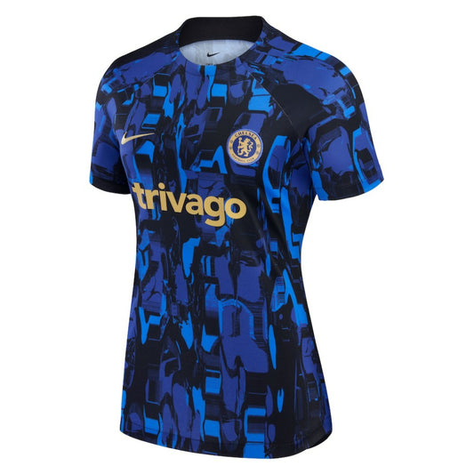 Chelsea Women's 2023/24 Home Academy Pro Pre-Match Top Discount - Blue