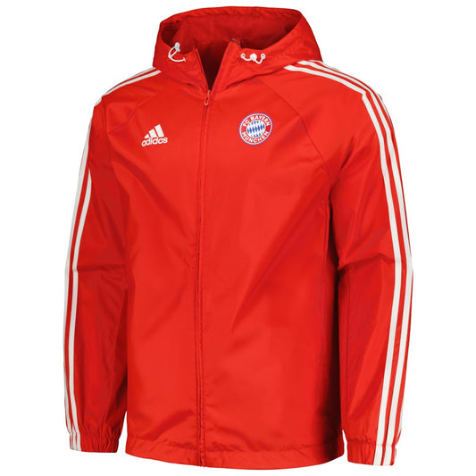 Bayern Munich 2023/24 DNA Raglan Full-Zip Windbreaker on sale - Red
