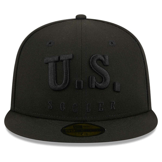 USMNT New Era Text 59FIFTY Fitted Hat for sale - Black