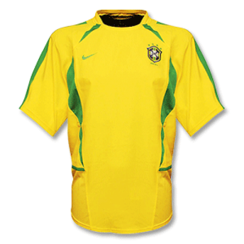 Ronaldinho #11 Retro Brazil Home Jersey World Cup 2002