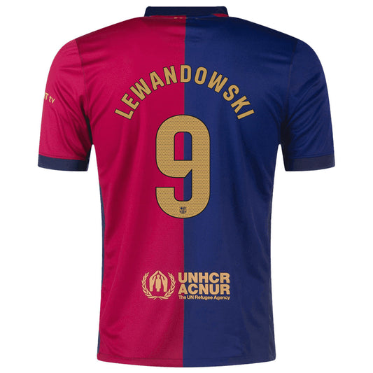LEWANDOWSKI #9 Barcelona Home Spotify Logo Without Text Jersey