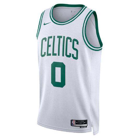 Unisex Boston Celtics Jayson Tatum #0 White Swingman Jersey - Association Edition