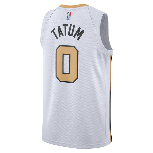 Unisex Boston Celtics Jayson Tatum #0 White Swingman Jersey 2025/26 - City Edition