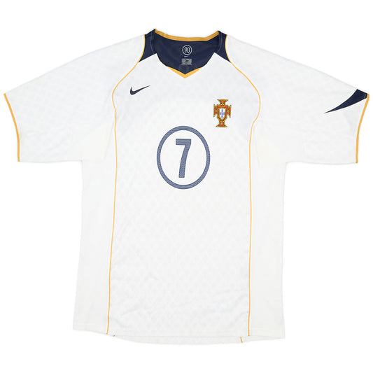 Figo #7 Retro Portugal Away Jersey Euro Cup 2004