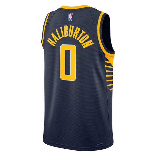 Unisex Indiana Pacers Tyrese Haliburton #0 Navy Swingman Jersey - Icon Edition