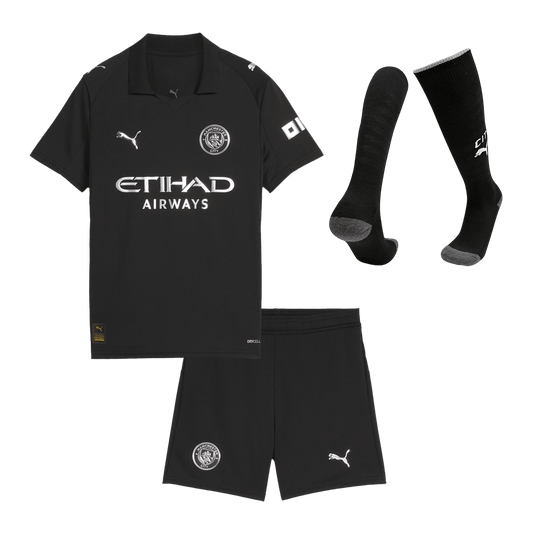 Kids Manchester City Away Jersey Full Kit 2025/26