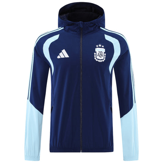 Argentina Windbreaker Hoodie Jacket Navy 2026
