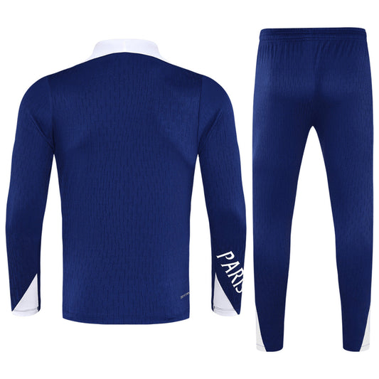 Kids PSG Zipper Sweatshirt Kit(Top+Pants) Navy 2025/26