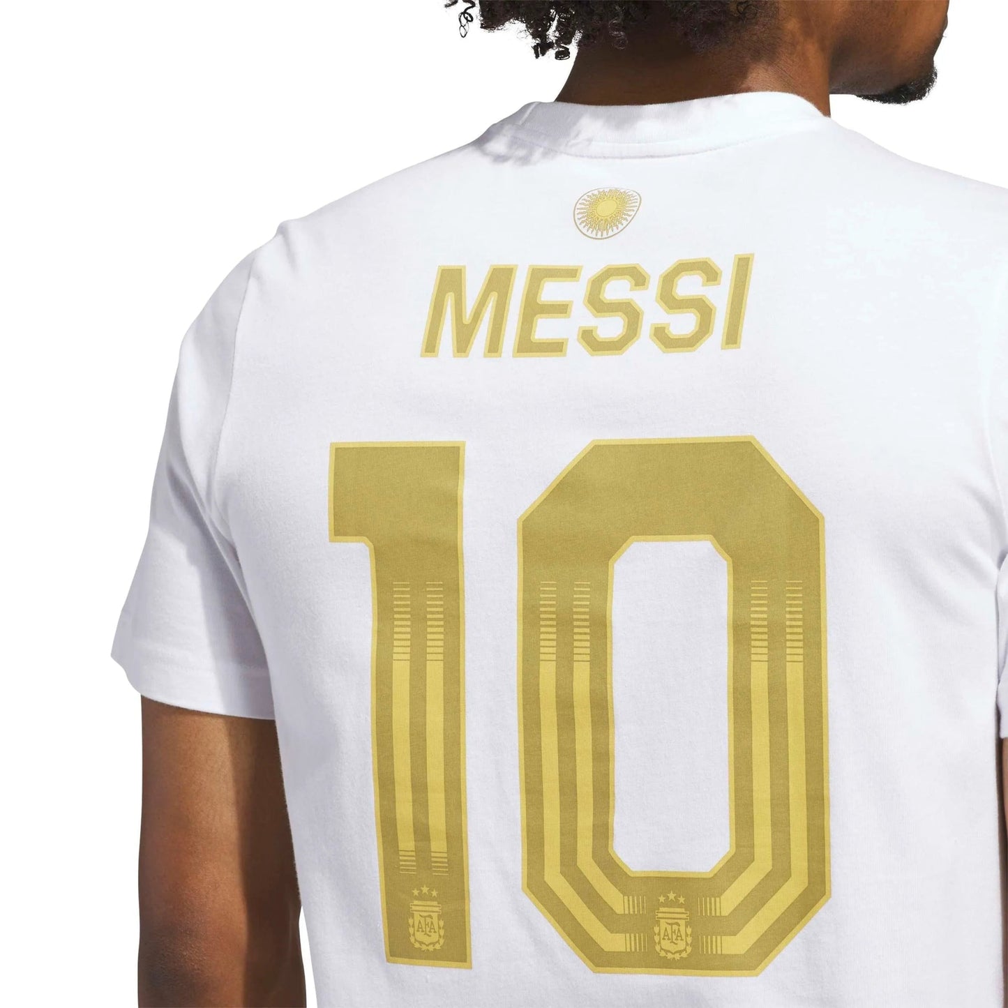 2026 Argentina Men's Messi Name And Number Tee White