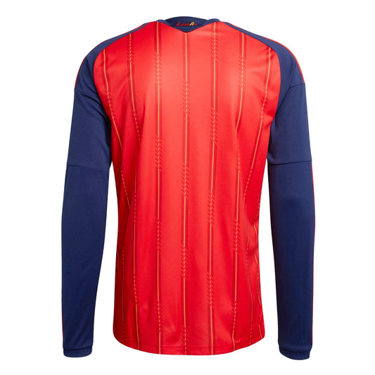 2026 Spain Men's Stadium Home Long-Sleeve Soccer Jersey Vivid Red
