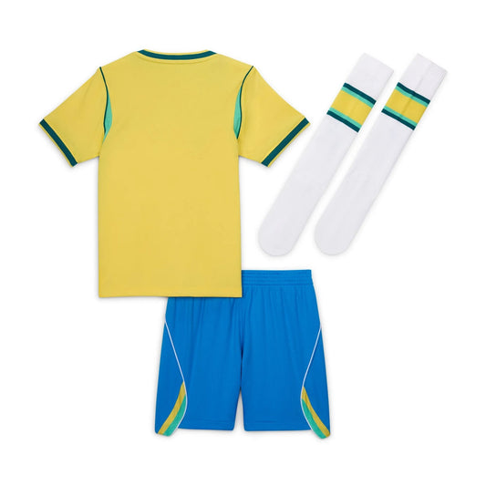 2026-27 Brazil Little Kids' Stadium Home Kit Canary/Light Menta/Geode Teal