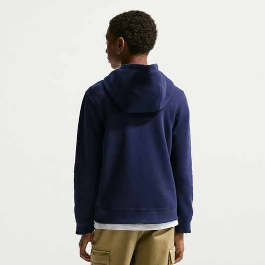 2026-27 France Youth Club Pullover Hoodie Blackened Blue/White