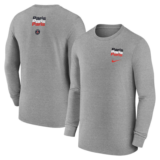 Paris Saint-Germain Legend Long Sleeve T-Shirt on sale - Heather Gray