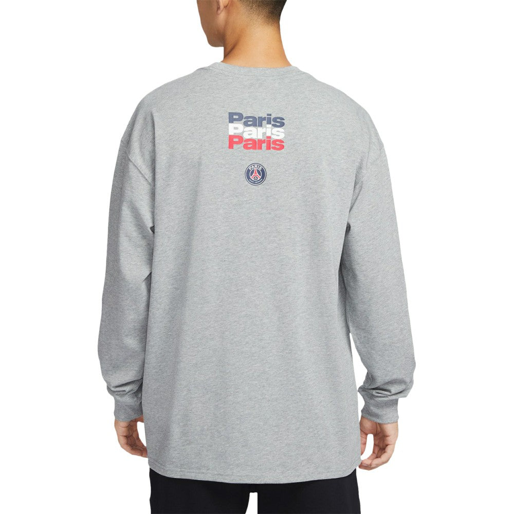 Paris Saint-Germain Legend Long Sleeve T-Shirt on sale - Heather Gray