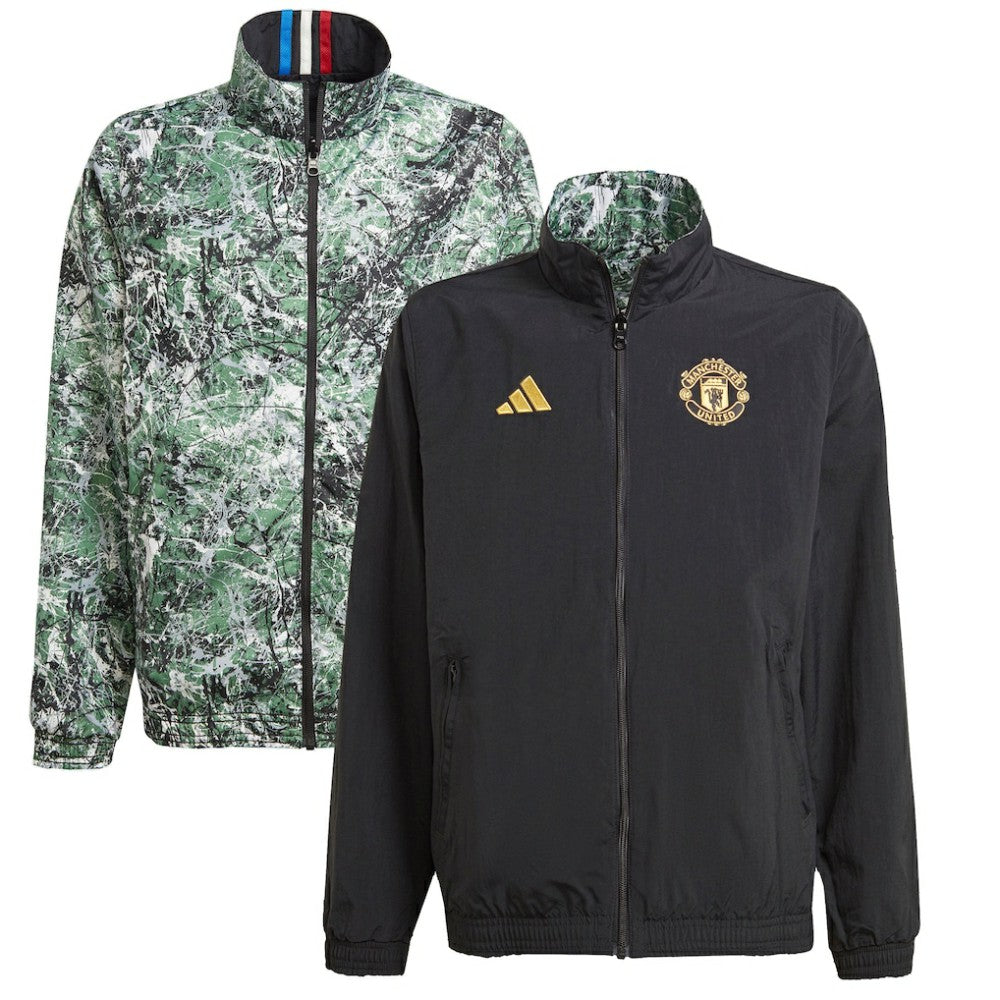 Manchester United x Stone Roses Originals Youth 2023/24 Reversible Anthem Full-Zip Jacket Discount - Black