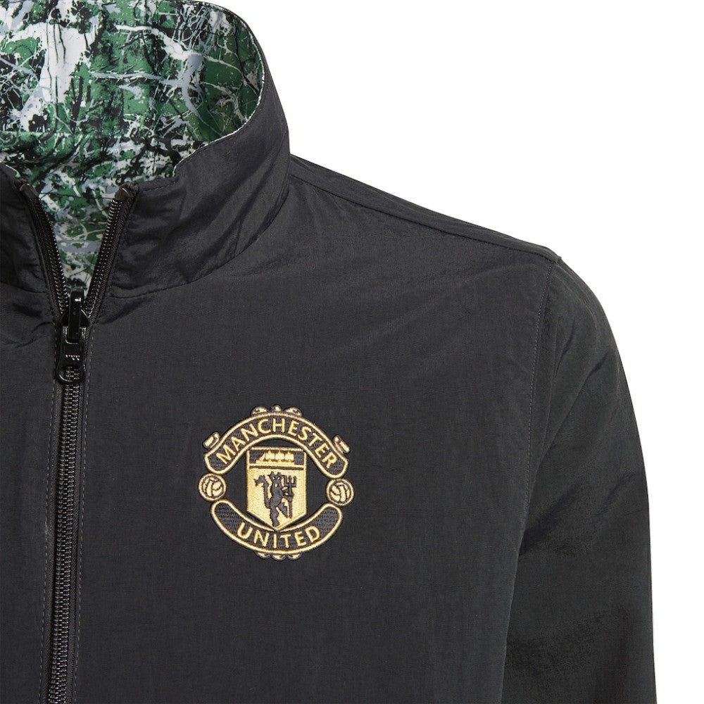 Manchester United x Stone Roses Originals Youth 2023/24 Reversible Anthem Full-Zip Jacket Discount - Black