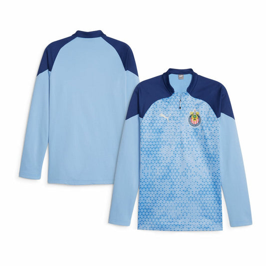 Chivas 2023/24 Quarter-Zip Fleece Top Discount - Light Blue