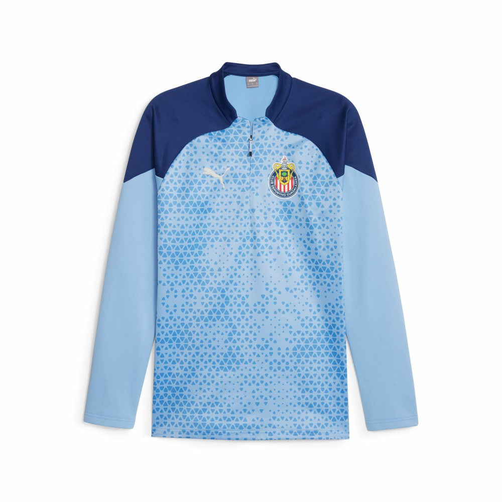 Chivas 2023/24 Quarter-Zip Fleece Top Discount - Light Blue