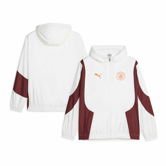 Manchester City 2023/24 Pre-Match Anthem Full-Zip Hoodie Jacket Discount - White